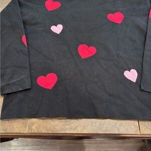 Nicole Miller Black and Red Knit Sweater